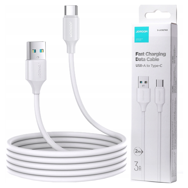 Kabel Joyroom Long-Lasting Series A9 USB-A / USB-C 3A 2m - hvid