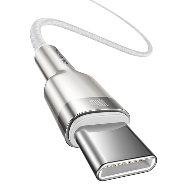 Baseus Cafule USB-C till USB-C-kabel, 100W, 1m (vit)