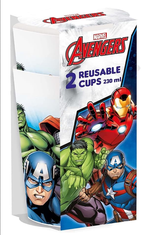 Avengers Marvel -muovimukit 230ml 2 kpl
