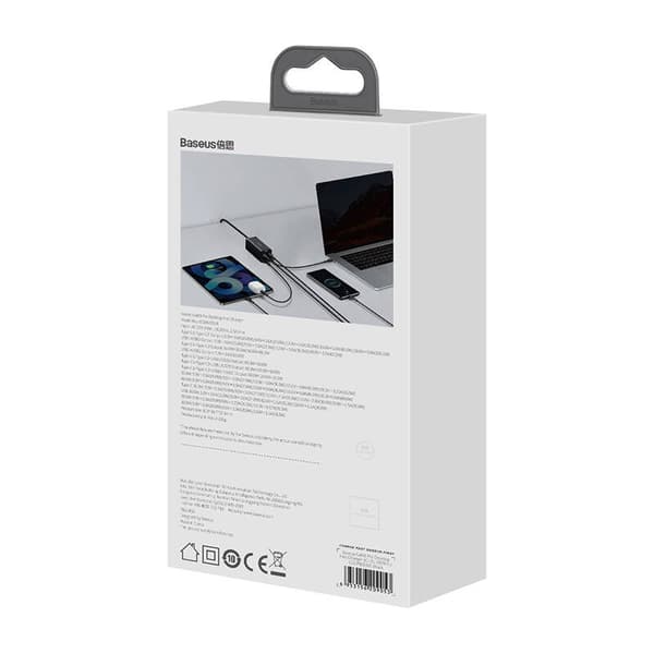 Baseus GaN3 Pro 2xUSB-C + 2xUSB Väggladdare, 100W (Svart)