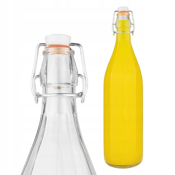 6x Costolata-flaskor 500 ml med mekaniskt kork glasflaskor 0,5 l