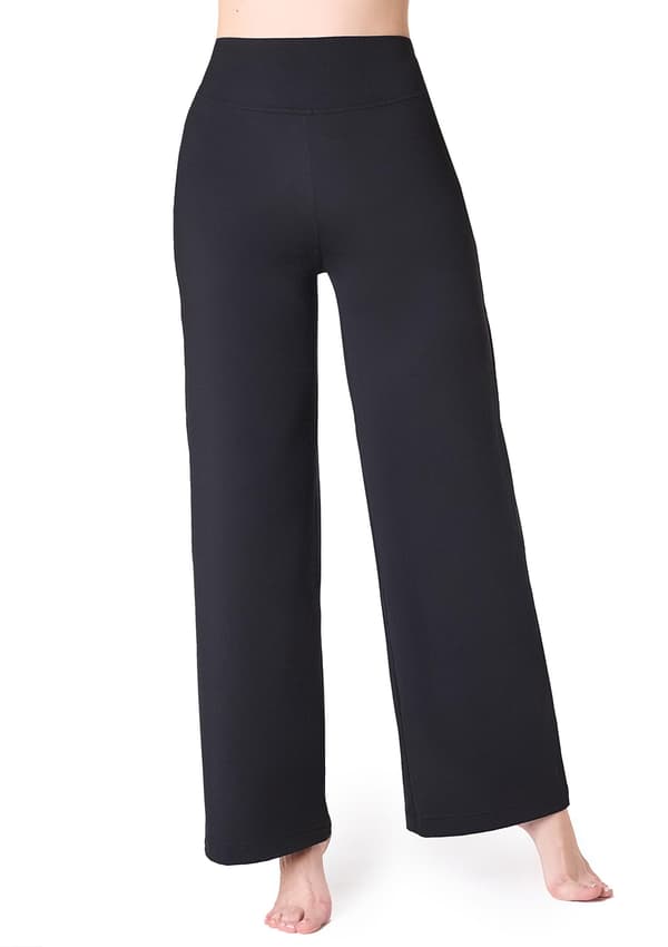 Damleggings med hög midja och flarede ben - Palazzo S BLACK