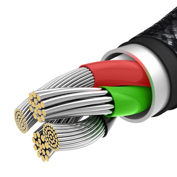 Baseus Tungsten Gold 3-i-1 USB-kabel, USB til micro USB / USB-C / Lightning, 3,5A, 1,5 m (sort)