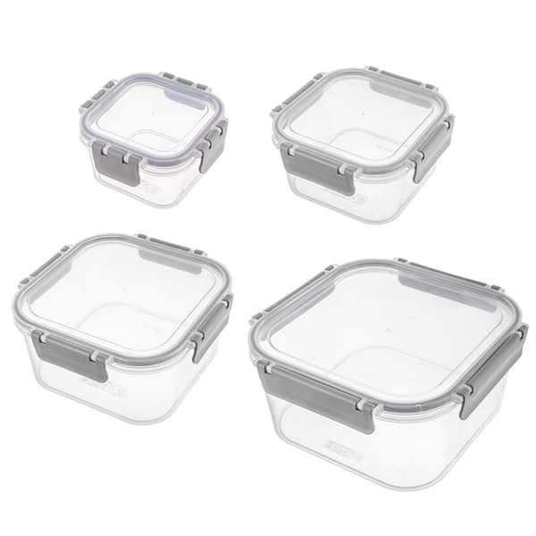Matförvaringsbehållare med lock och tätning 4-pack