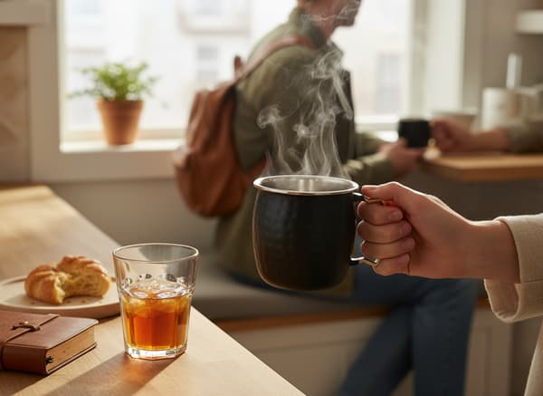 MUGG I ROSTFRITT STÅL 475 ML SVART BELÄGGNING