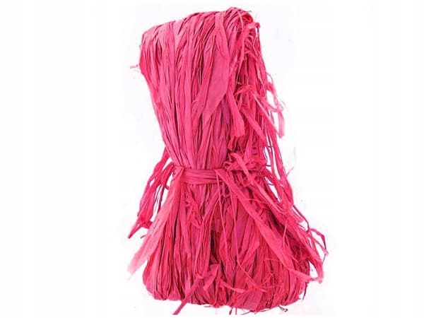 Koristeellinen raffia, 1 kpl, vaaleanpunainen