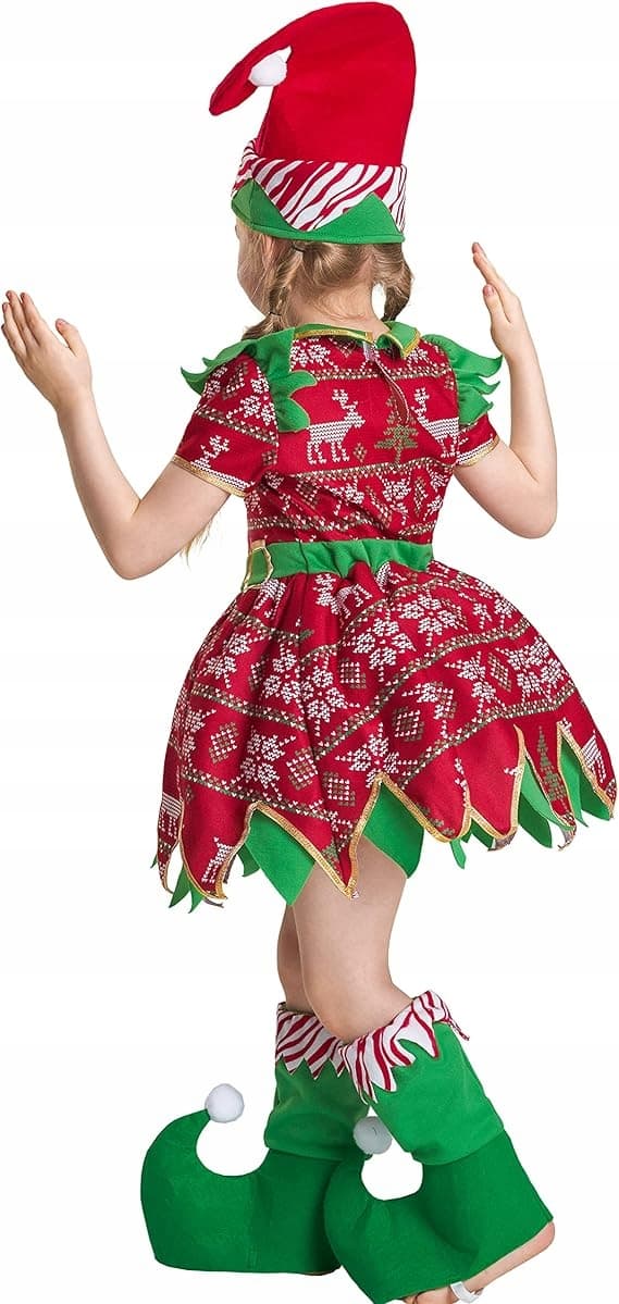 Jultomtekostym, julkarnevalkostym, 7-8 år, IKALI