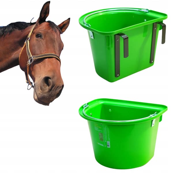 Fodertråg med slinga och båge 12 l, GRÖN