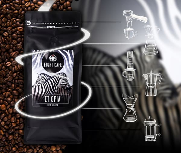 Nyrostat malet kaffe Arabica Etiopien 500g