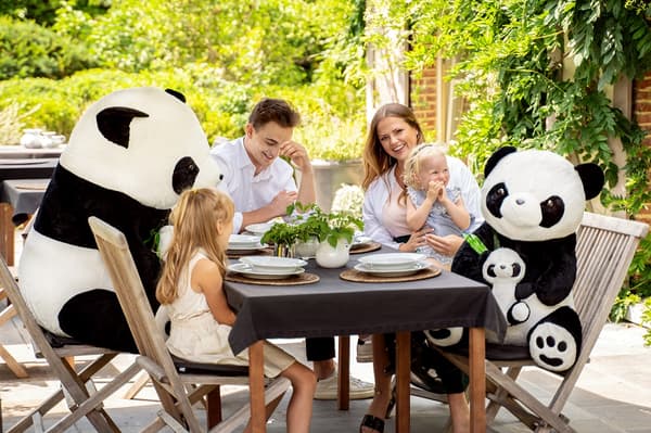 Panda med baby - 70 cm