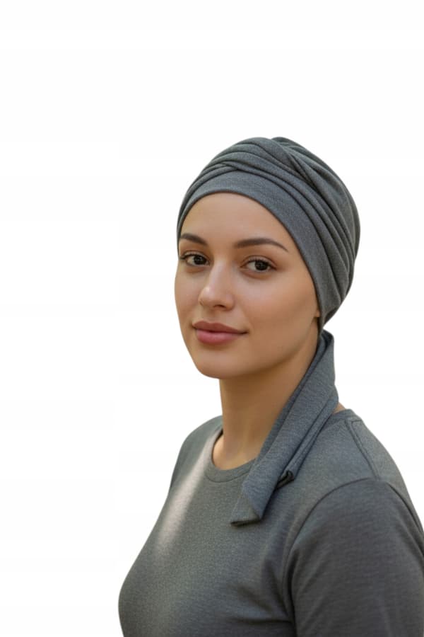 Lena dameturban basalt sweaterhue efterår også efter kemoterapi