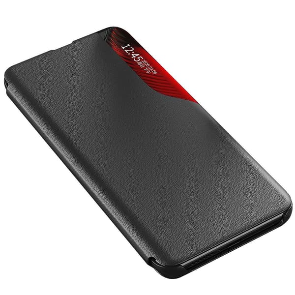 Eco Leather View Case elegant flipfodral med stativfunktion för Samsung Galaxy A73 blå