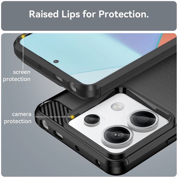Kolfiberfodral för Xiaomi Redmi Note 13 Pro - Svart