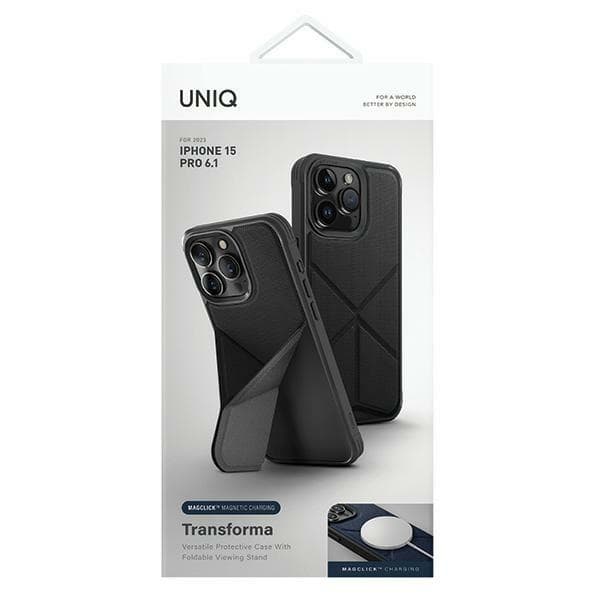 UNIQ Transforma iPhone 15 Pro 6.1 Magclick Opladningsetui Sort/Ebony Sort