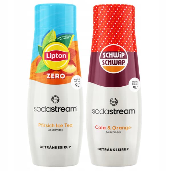 SodaStream Lipton Isté Persika Zero sockerfri sirap 2x + Shwip Shwap