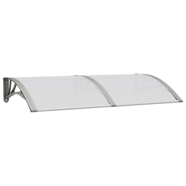 vidaXL dørmarkise, grå, 150x75 cm, polycarbonat