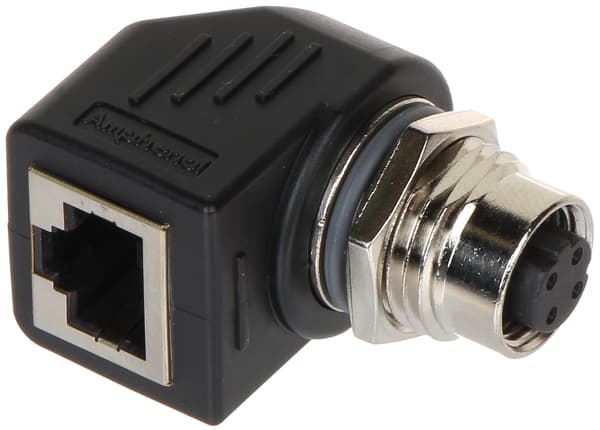 M12D-G/RJ45-G vinklet adapter