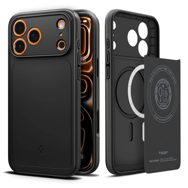 Spigen Thin Fit MagSafe -kotelo iPhone 17 Prolle - musta