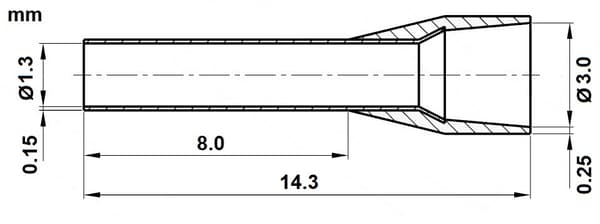 KABELHÄLSA TUL-1/8/DIN-R*P100