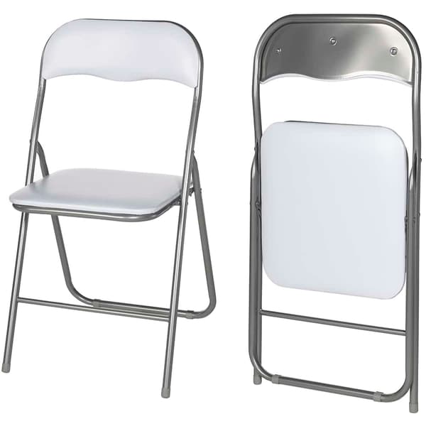 Sammenklappelig cateringstol til have- og kontorbrug, Hvid