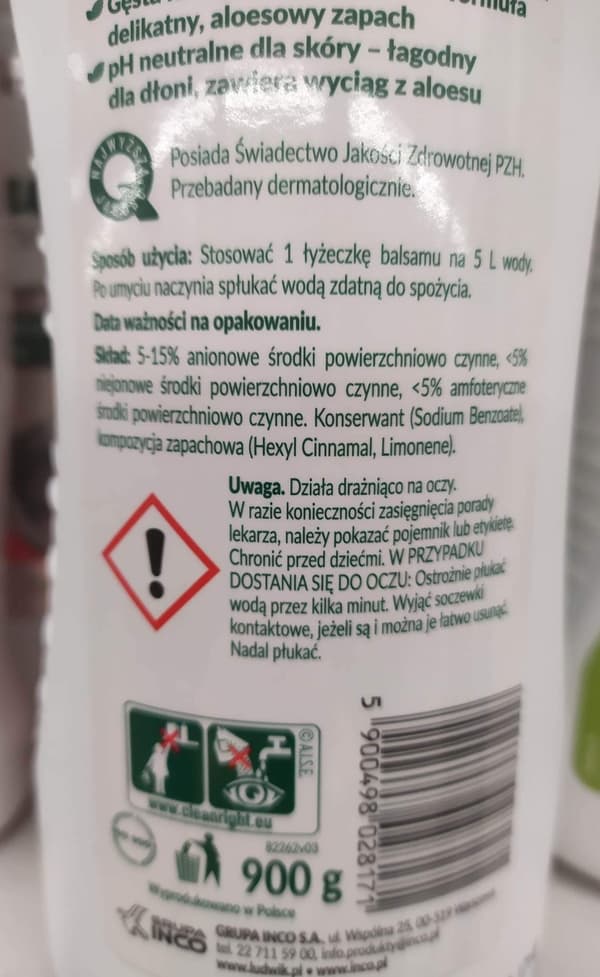 Ludwik opvaskemiddel aloe vera 900 g