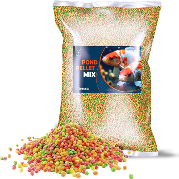 Foder för trädgårdsfiskar, koikarpar, Mersjö Pond pellets MIX 5kg 6mm