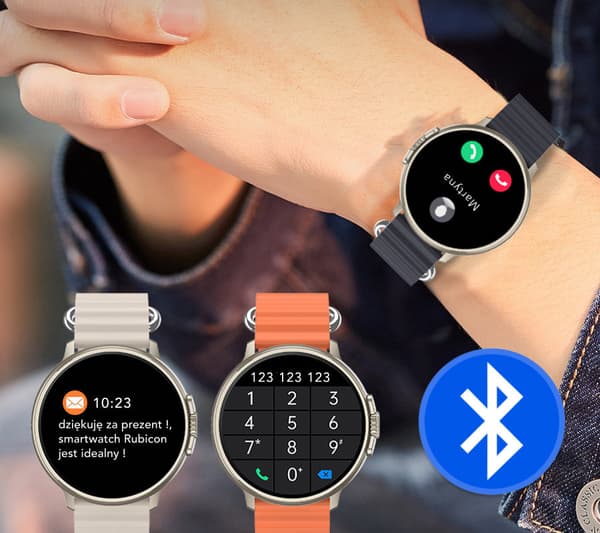 SMARTKLOCKA UNISEX Rubicon RNCF15 - BLUETOOTH-SAMLING, TRÅDLÖS LADDNING (sr057c)