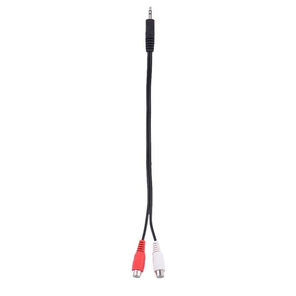 Adapter 3,5 mm han til 2 x RCA hun