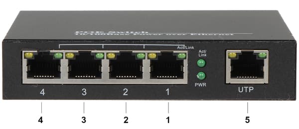 POE-SWITCH SPS-4P/1 5-PORTARS