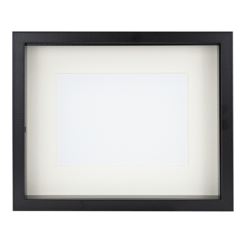 3D fotoramme dyb skyggeboks 20x25 cm rektangulær sort