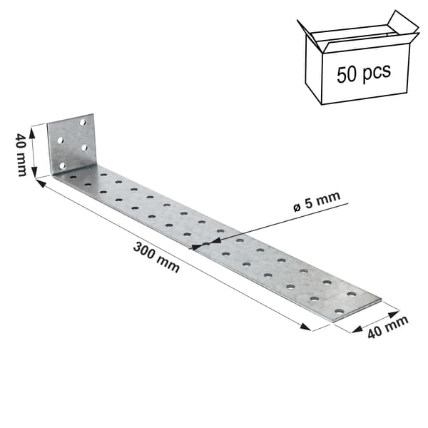 Ankarvinkel KK2 40x300x40x2,0 50-pack