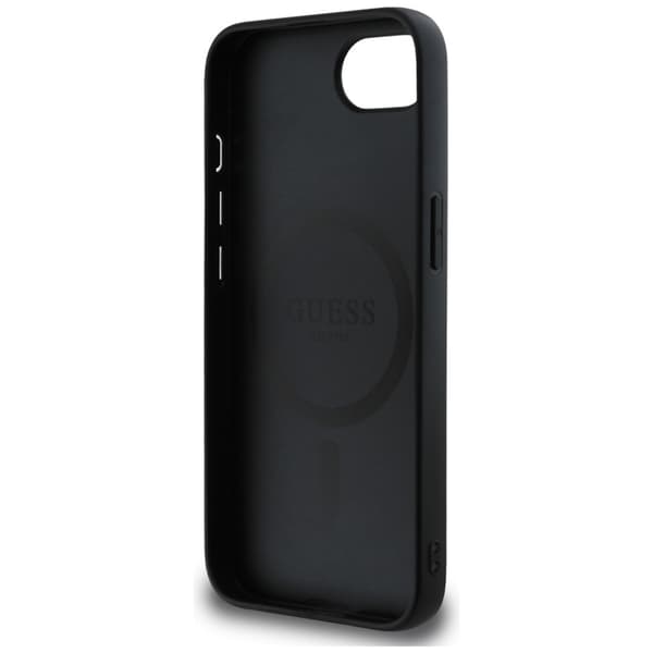 Guess Grained Hot Stamp Peony Triangle Logo MagSafe - iPhone 16e cover (sort)