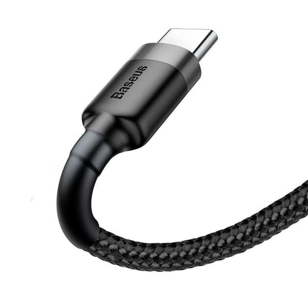 Baseus Cafule 3A USB till USB-C-kabel 1m (grå-svart)