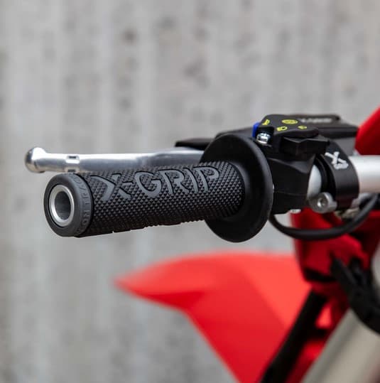 X-GRIP Lock-On cykelgreb med adapter - grå, åbne ender