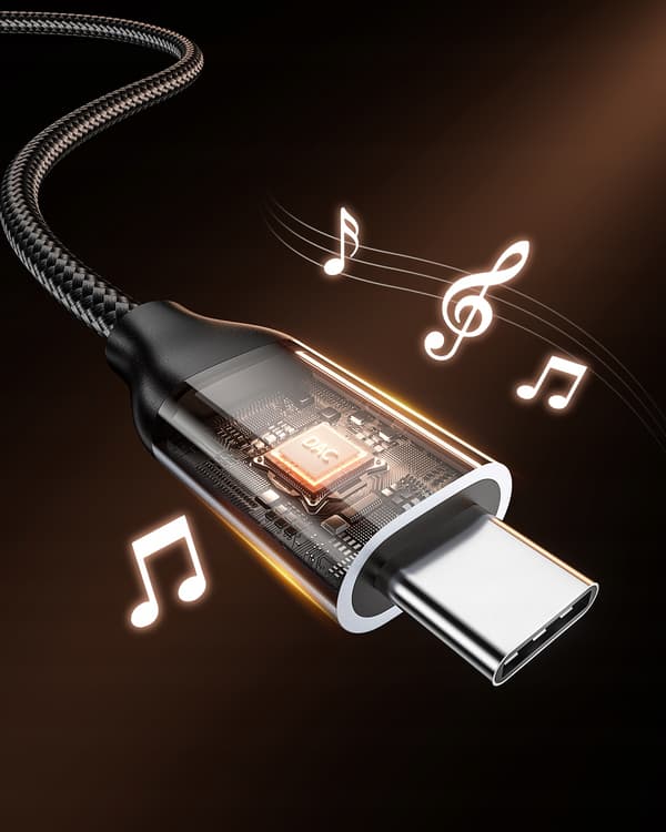 INNOSTYLE USB-C MINI JACK 3.5 ADAPTER AUX-KABEL TIL SAMSUNG DAC