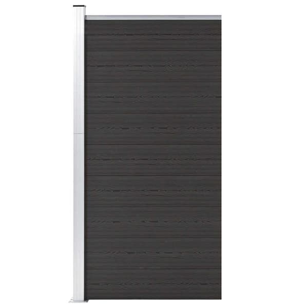 vidaXL WPC-aitapaneeli 95x186 cm musta