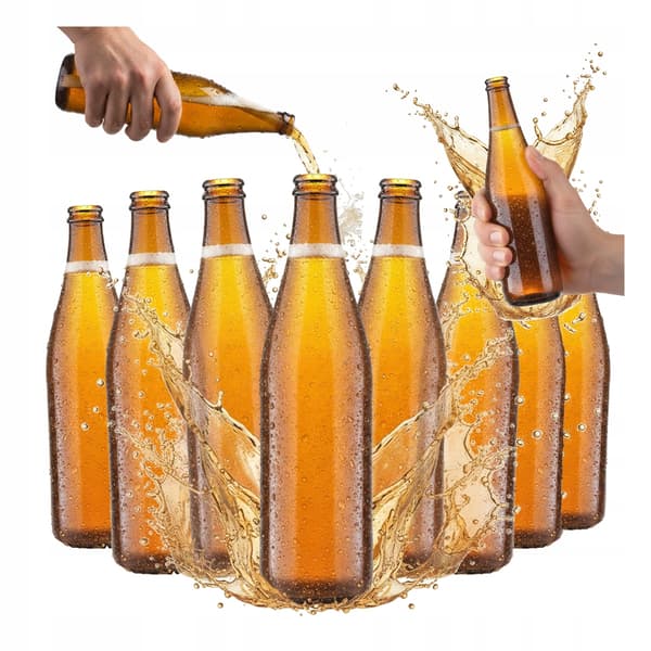 10x glasflaskor för öl Vichy Light 500ml för öl och ciderbryggeri 0,5l