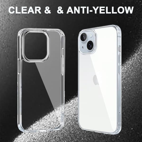 SILIKONE ETUI TIL APPLE IPHONE 15 6.10" + 2x HÆRDET GLAS