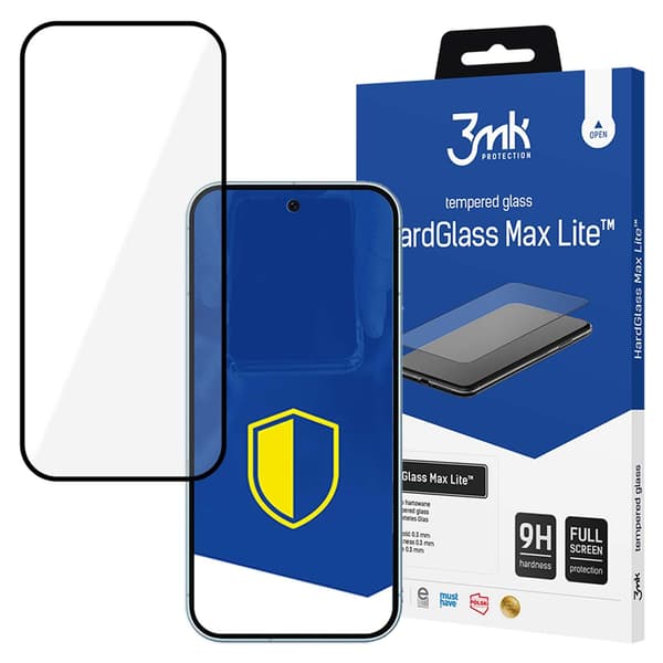 Google Pixel 9/9 Pro – 3mk HardGlass Max Lite Svart