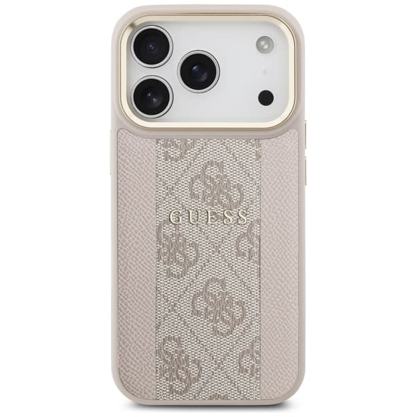Guess 4G Stripe MagSafe-etui til iPhone 17 Pro i lyserødt