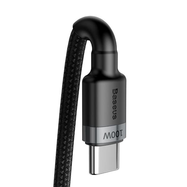 Baseus Cafule USB-C til USB-C kabel, QC 3.0, PD 2.0, 100W, 5A, 2m (Grå-Sort)