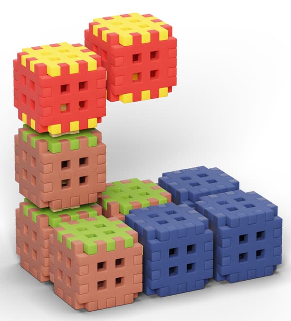 Marioinex Mini Våffelblock 70 bitar. Mjuka, tysta, flexibla. NYHET!