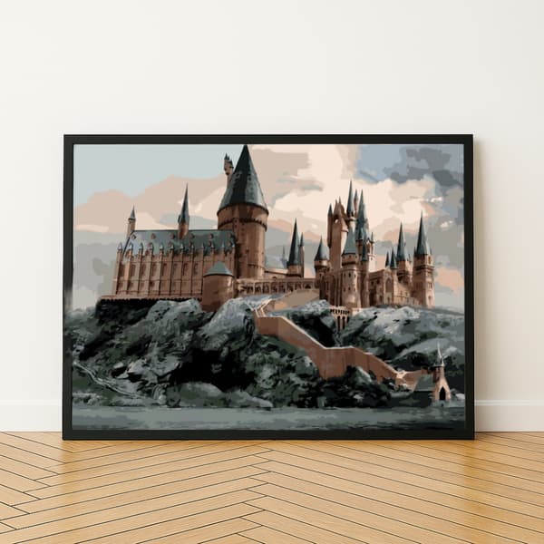 MÅLA MED SIFFROR Harry Potter Hogwarts målarbild 50x40 cm
