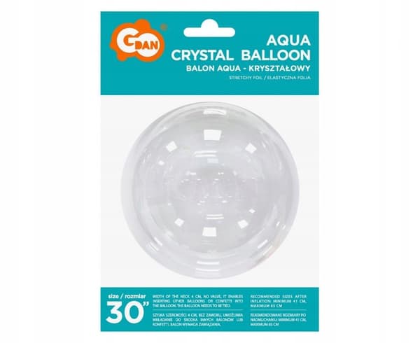 Krystalballon uden tryk 30