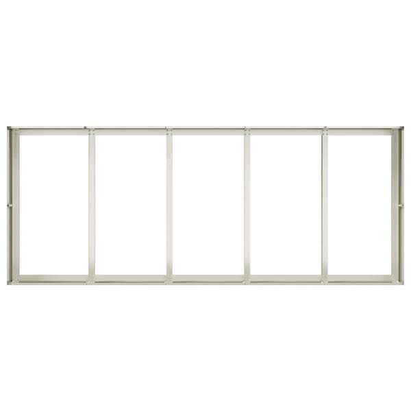 vidaXL Blomkruka vit 200x80x40 cm stål