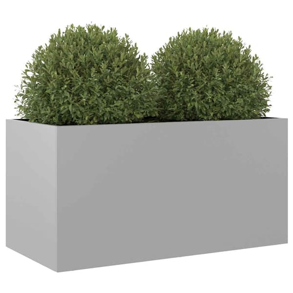 vidaXL Kruka, Silver, 62x30x29 cm, Galvaniserat stål