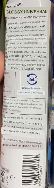 Yleiskäyttöinen kalusteiden puhdistusaine 250 ml