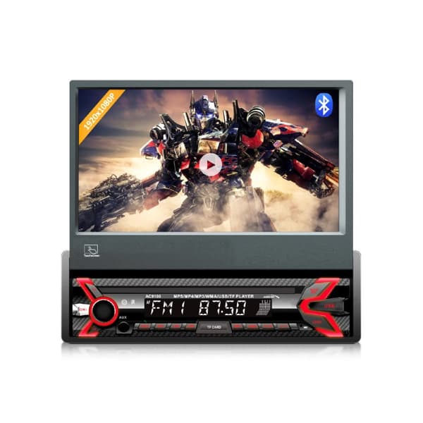 AUDIOCORE AC9100 LCD 7" autoradio, punainen