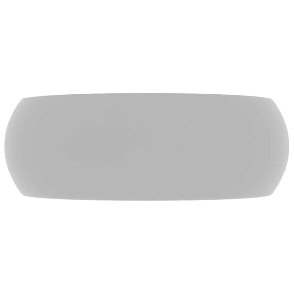 vidaXL luksuriøs rund håndvask matgrå 40x15 cm keramik
