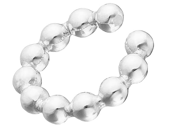 Silverörhänge med kula och krympring 2 mm